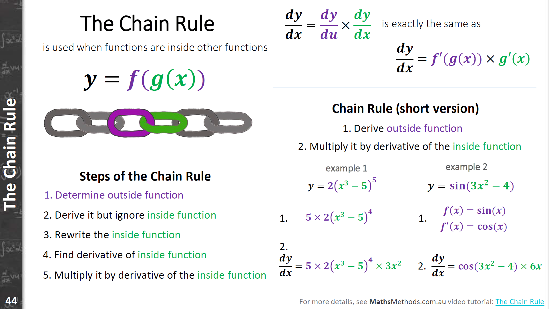 calculus chain rule product rule