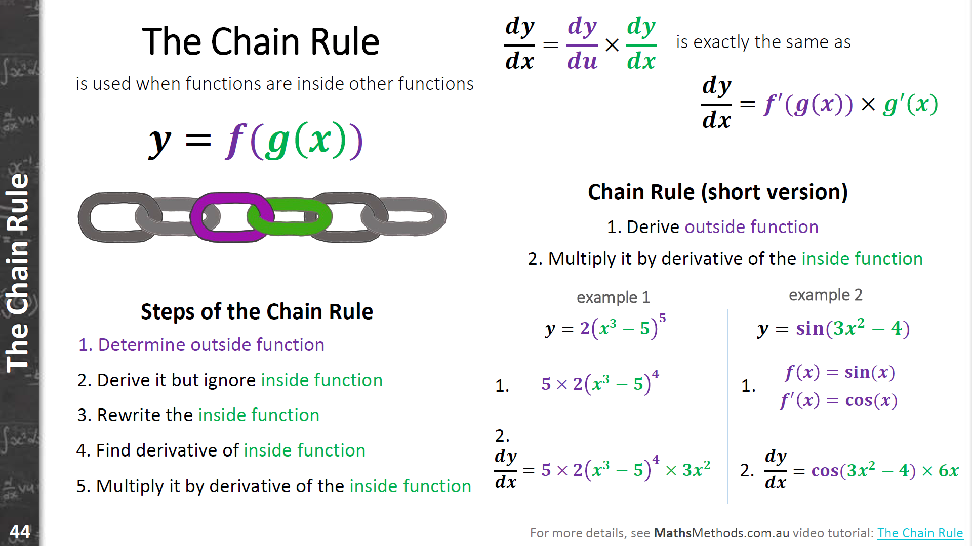 chain and product rule calculus